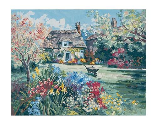 Collection D'Art  Tapestry Canvas 50X60 Chaplain'S Garden
