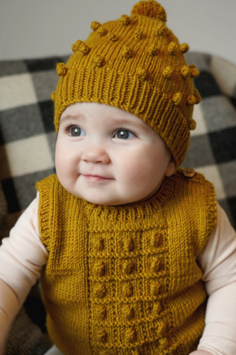 Lisa F BC125 - Avis Hat and Vest - Knitting Pattern/Kit | The 