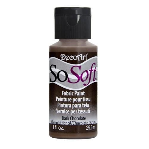 DecoArt SoSoft Fabric Paint 1 oz. - Lamp Black ⋆ Gina Reddin Designs