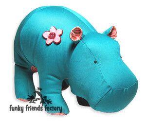Funky Friends Factory Heather Hippo Toy Sewing Pattern