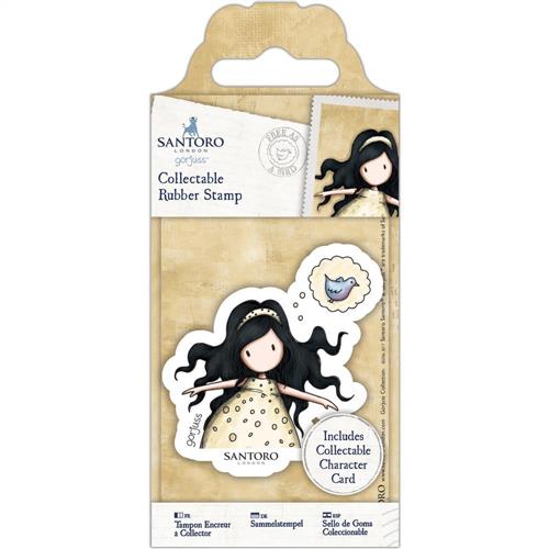 DoCrafts Gorjuss Collectable Mini Rubber Stamp: No. 44 Free As A Bird