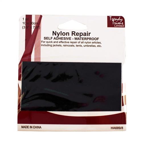 Hemline Self-Adhesive Nylon Repair Patch, 10cm x 20cm ORANGE