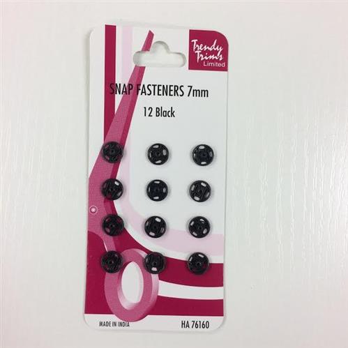 Trendy Trims Metal Snap Fasteners - Black