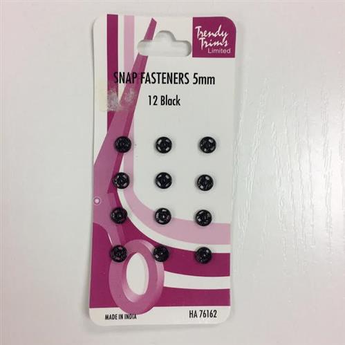 Trendy Trims Metal Snap Fasteners - Black