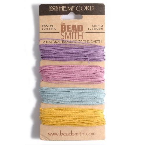 The Beadsmith Hemp Cord Pastel Colours 20lb The Ribbon Rose