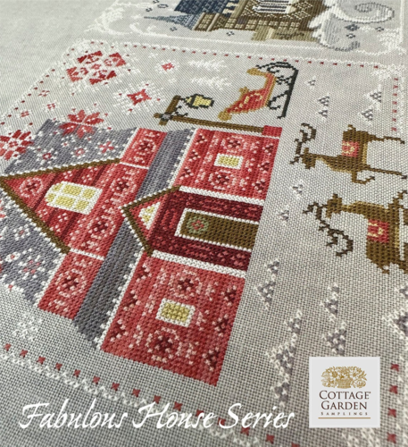 Cottage Garden Samplings Fabulous House Series - #1 Santa's House Chart