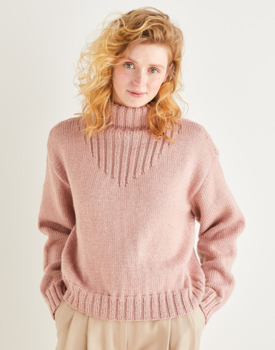 Sirdar 10169 Funnel Neck Rib Detail - Knitting Pattern