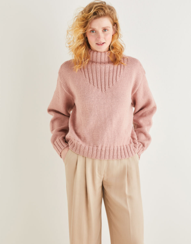 Sirdar 10169 Funnel Neck Rib Detail - Knitting Pattern