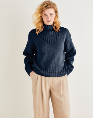 Sirdar 10169 Funnel Neck Rib Detail - Knitting Pattern