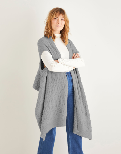 Sirdar 10207 Blanket Style Wrap Knitting Pattern / Kit