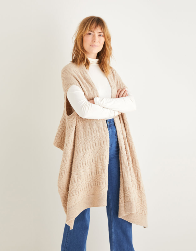 Sirdar 10207 Blanket Style Wrap Knitting Pattern / Kit