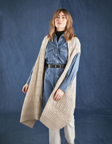 Sirdar 10207 Blanket Style Wrap Knitting Pattern / Kit