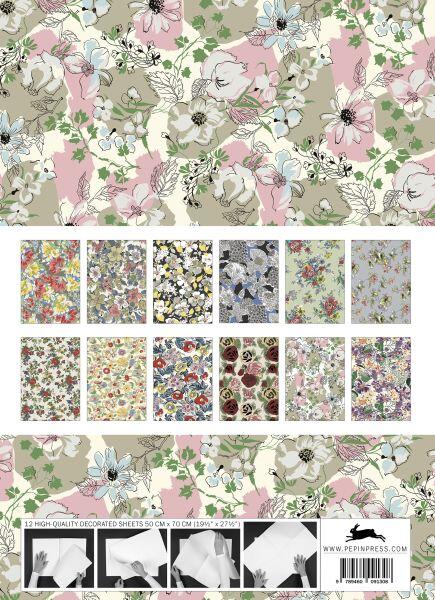 The Pepin Press Gift and Creative Papers Book-1950's Flowers