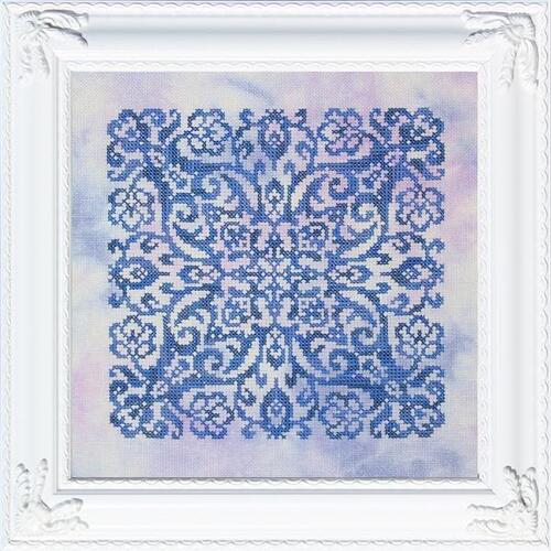 Ink Circles Cross Stitch Pattern Blue Velvet The Ribbon Rose