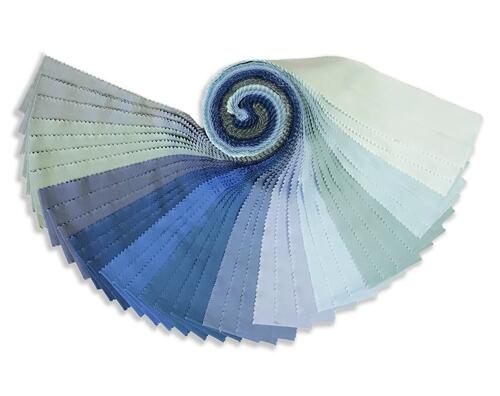 Robert Kaufman Roll-Ups: Kona Cotton, Overcast Palette
