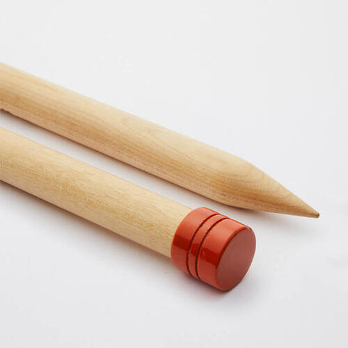 Knitpro Basix Birch Wood, Single Pointed Needles - 35cm (Jumbo)
