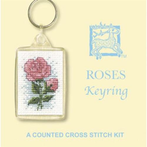 Textile Heritage Scissor Keep Cross Stitch Kit - Damask Rose