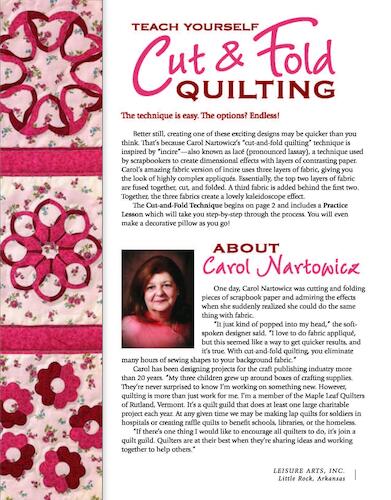 Leisure Arts Teach Yourself Cut & Fold Quilting