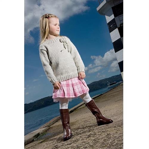Lisa F Little Cupcakes LF19 Sweater with Flower Brooch - Knitting Pattern / Kit