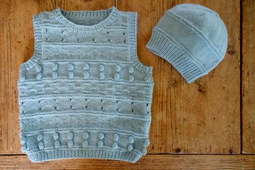 Lisa F Little Cupcakes LF42 Harley Vest and Hat - Knitting Pattern / Kit