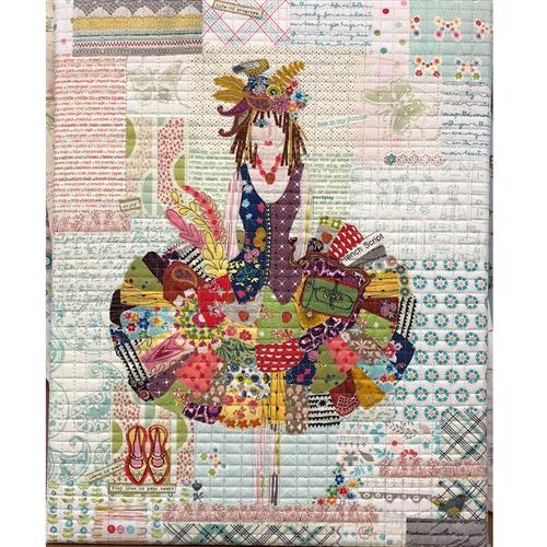 Fiberworks Teeny Tiny Collage Patterns: Group 1 - Dress, Fish and Elephant