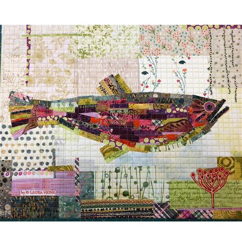Fiberworks Teeny Tiny Collage Patterns: Group 1 - Dress, Fish and Elephant