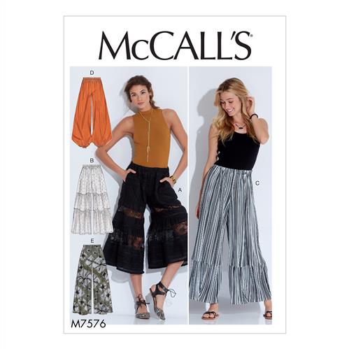 Misses Trousers McCalls Sewing Pattern 8206
