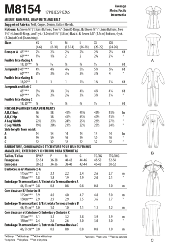 McCalls Pattern 8154