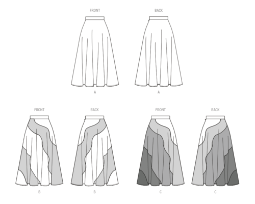 McCalls Sewing Pattern Misses' Skirts M8510