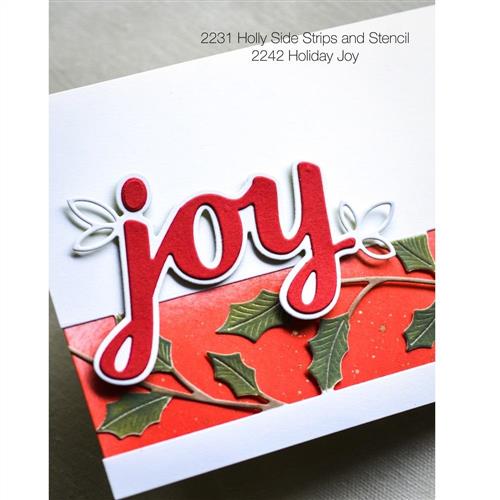 Poppystamps  Holly Side Strips and Stencil - Die