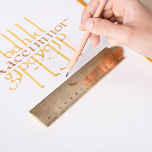 Makers Cabinet Stria Folding Ruler Brass