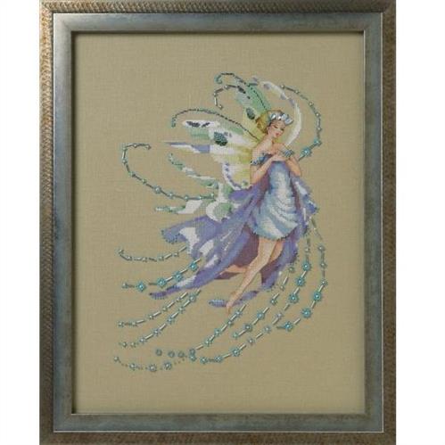 Mirabilia Cross Stitch Pattern - with Bead Kit: December Blue Topaz