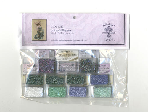 Mirabilia Cross Stitch Chart & Embellishment Pack - Mermaid Perfume