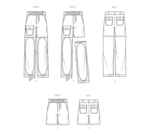 McCalls Know Me Sewing Pattern Men's Convertible Pants and Shorts ME2041