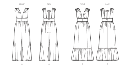 McCalls Know Me Sewing Pattern Misses' and Women's Jumpsuit and Dress ME2072