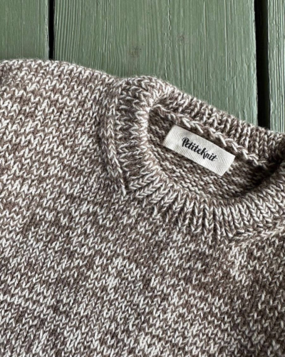 Petite Knit Melange Sweater Baby - Knitting Pattern / Kit