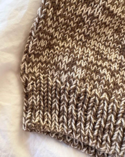 Petite Knit Melange Sweater Baby - Knitting Pattern / Kit