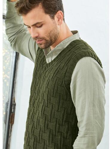 Lana Grossa Pattern / Kit - Cool Wool - Mens Slipover (0020)