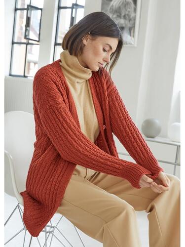 Lana Grossa Pattern / Kit - Cool Wool Big - Womens Cardigan (0174)