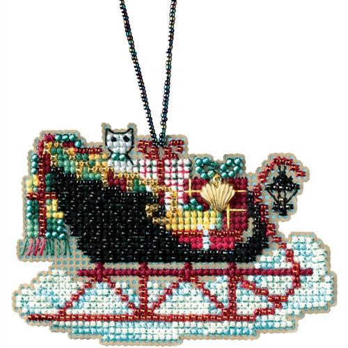 Mill Hill Beaded Cross Stitch Kit - Vintage Sleigh