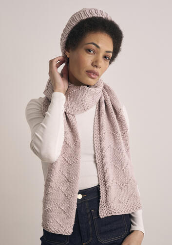 Mode at Rowan Pattern / Kit Holkham Hat & Scarf - Merino Soft