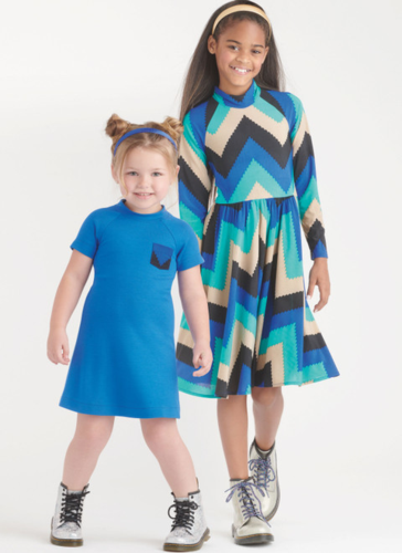 New Look Sewing Pattern Children's and Girls' Knit Dresses N6773