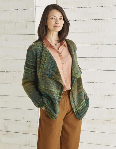 Sirdar Drape Cardigan in  Jewelspun Aran 10025