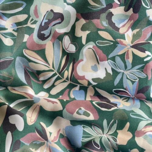 Domotex Viscose Digital Prints - 125gsm 88289 - Green Leaf | The Ribbon ...