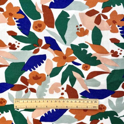Domotex 100% Viscose - 125gsm Green Blue Jungle