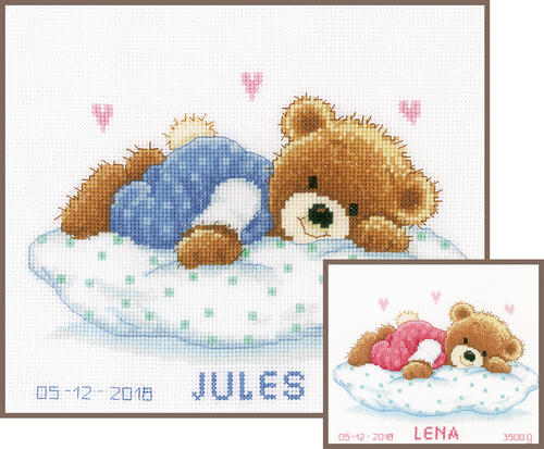Vervaco  Cross Stitch Kit - Snoozing teddy bear