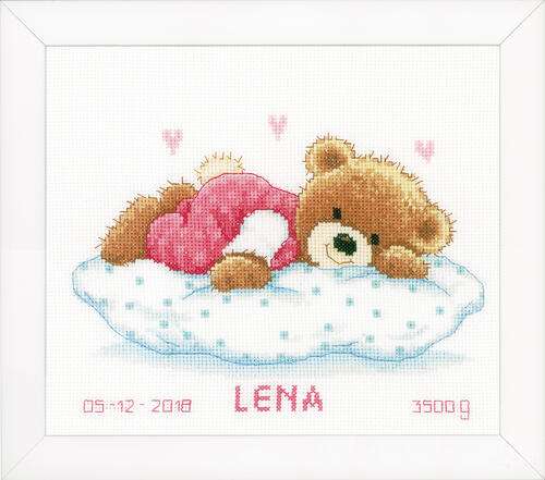 Vervaco  Cross Stitch Kit - Snoozing teddy bear