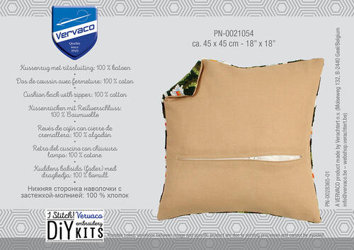 Vervaco  Cushion back with zipper - beige