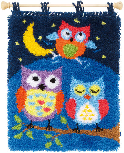 Vervaco Latch Hook Rug Kit Owls in the night