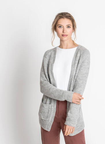 Blue Sky Fibers Woolstok Light - New London Cardigan - Knitting Pattern / Kit